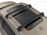 Priečniky Turtle Mercedes Benz GLC X253 2015-2022 integrované pozdĺžniky, čierné