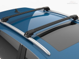 Priečniky Turtle Mazda 6 kombi 2013-2022 s pozdĺžnikmi, čierne tyče