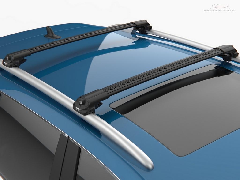Příčníky Turtle Volkswagen Golf Sportsvan 2014-2020 s podélníky, černé tyče