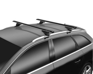 Priečniky Menabo Audi Q8 2019-2024 integrované pozdĺžniky, čierne tyče