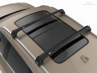 Priečniky Turtle Volkswagen Touareg 2018-2023 integrované pozdĺžniky, čierné