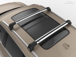 Priečniky Turtle Mercedes Benz GLA X156 2014-2020 integrované pozdĺžniky, silver